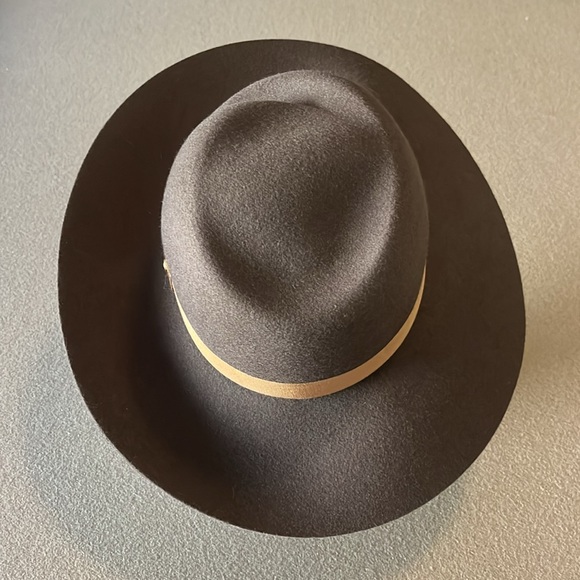 Rag & Bone NWOT Zoe Wool Felt Fedora Hat, Spanish Style Brown Pecan- Small - Picture 3 of 11